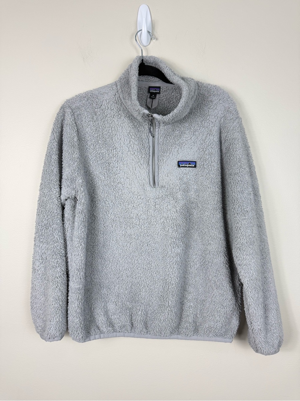 Patagonia Los Gatos 1/4 Zip Fleece Pullover Sweater Womens Medium Gray Outdoor